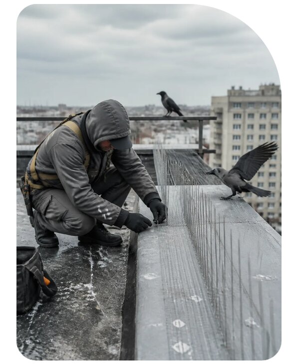 Защита от ворон под ключ в Юрге по цене от 5348 р. | Сенат-Юрг